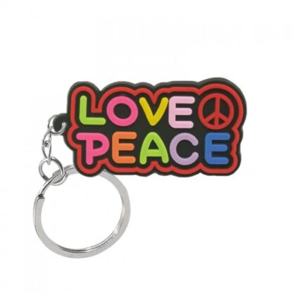 Brelok gumowy NAPISY - LOVE PEACE