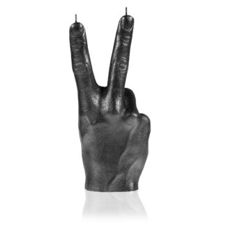 Świeca Hand PEACE Black Metallic