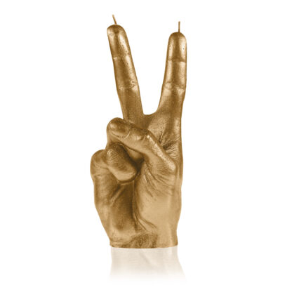 Świeca Hand PEACE Classic Gold