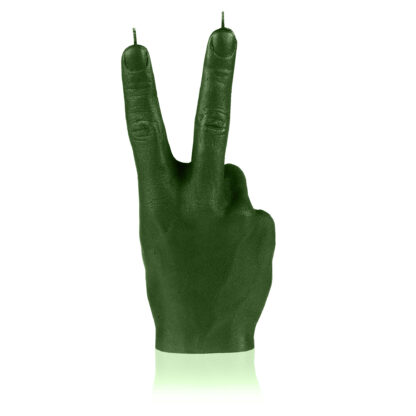 Świeca Hand PEACE Dark Green