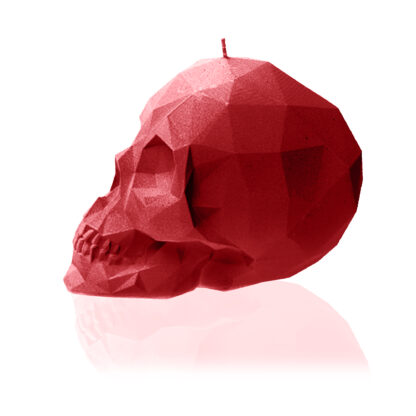 Świeca Skull Low-Poly Red Big