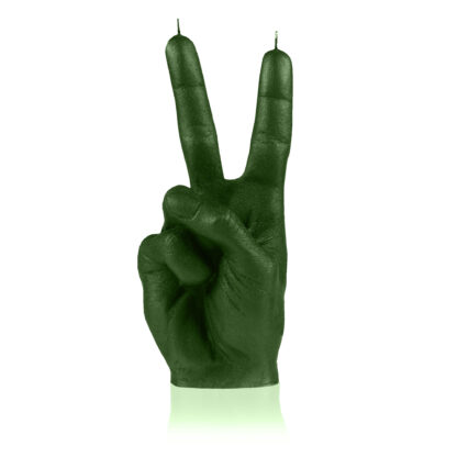 Świeca Hand PEACE Dark Green