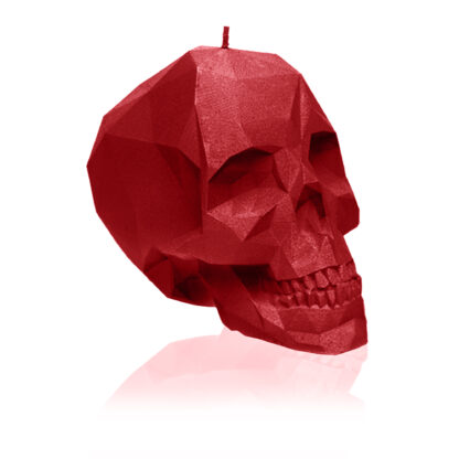 Świeca Skull Low-Poly Red Big
