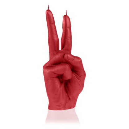 Świeca Hand PEACE Red