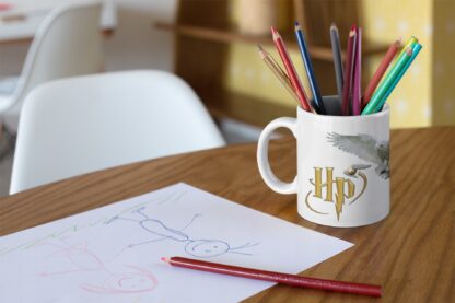 Kubek z nadrukiem do herbaty dla dzieci Harry Potter Sowa Hedwiga + IMIĘ