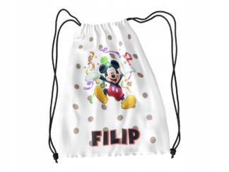 Plecak szkolny worek na buty WF basen kot MYSZKA MIKI Mouse Konfetti + IMIĘ