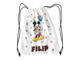 Plecak szkolny worek na buty WF basen kot MYSZKA MIKI Mouse Balony + IMIĘ